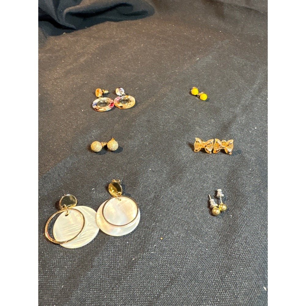 Assorted Womens Earring Set Gold Tone Multi Style Stud Dangle Drop Earrings‎